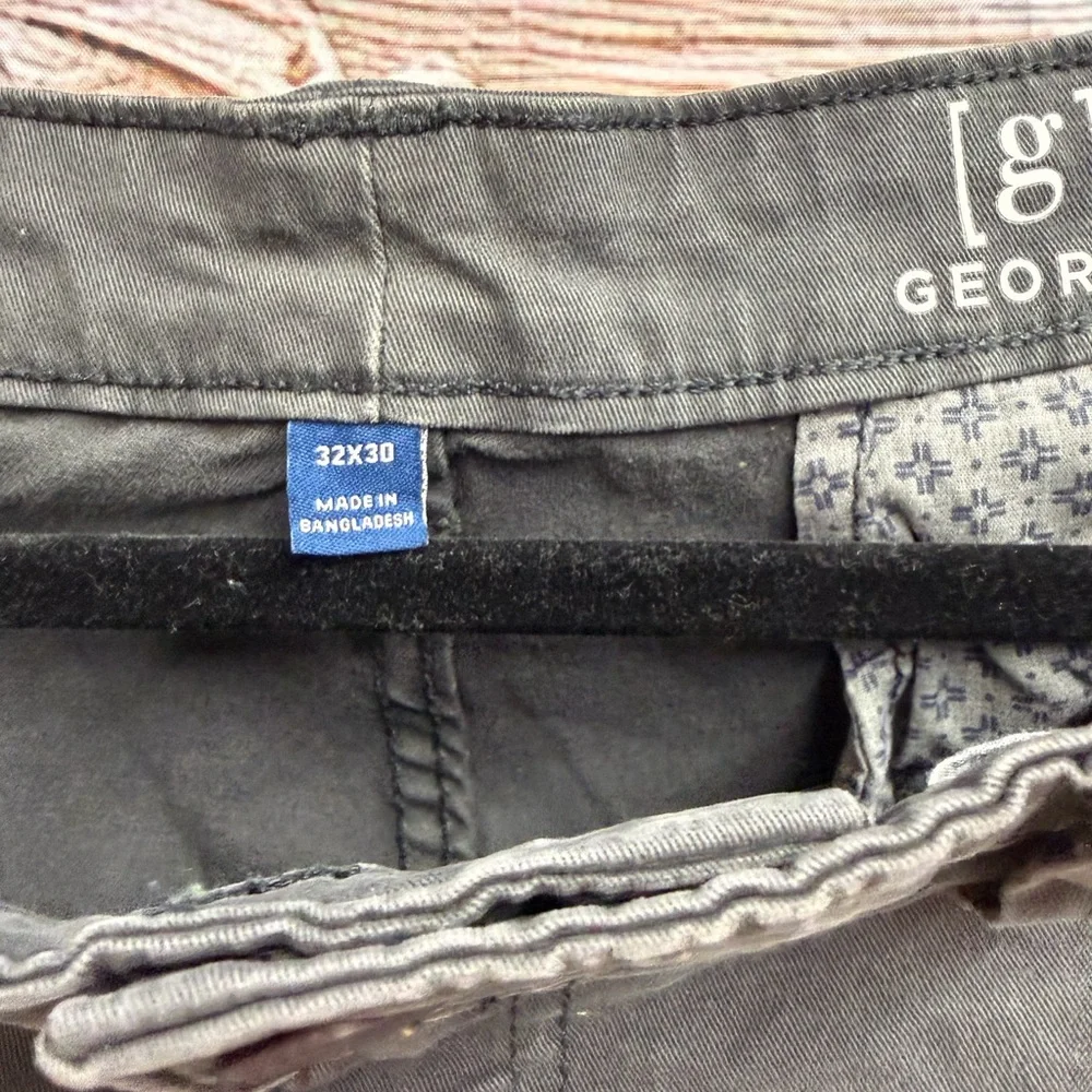 George Slim Straight‎ Charcoal Men Jeans